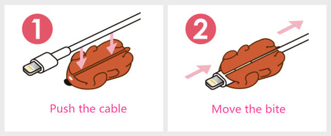 Charging Cable Chomper™ - Cute Animal USB Cable Connectors